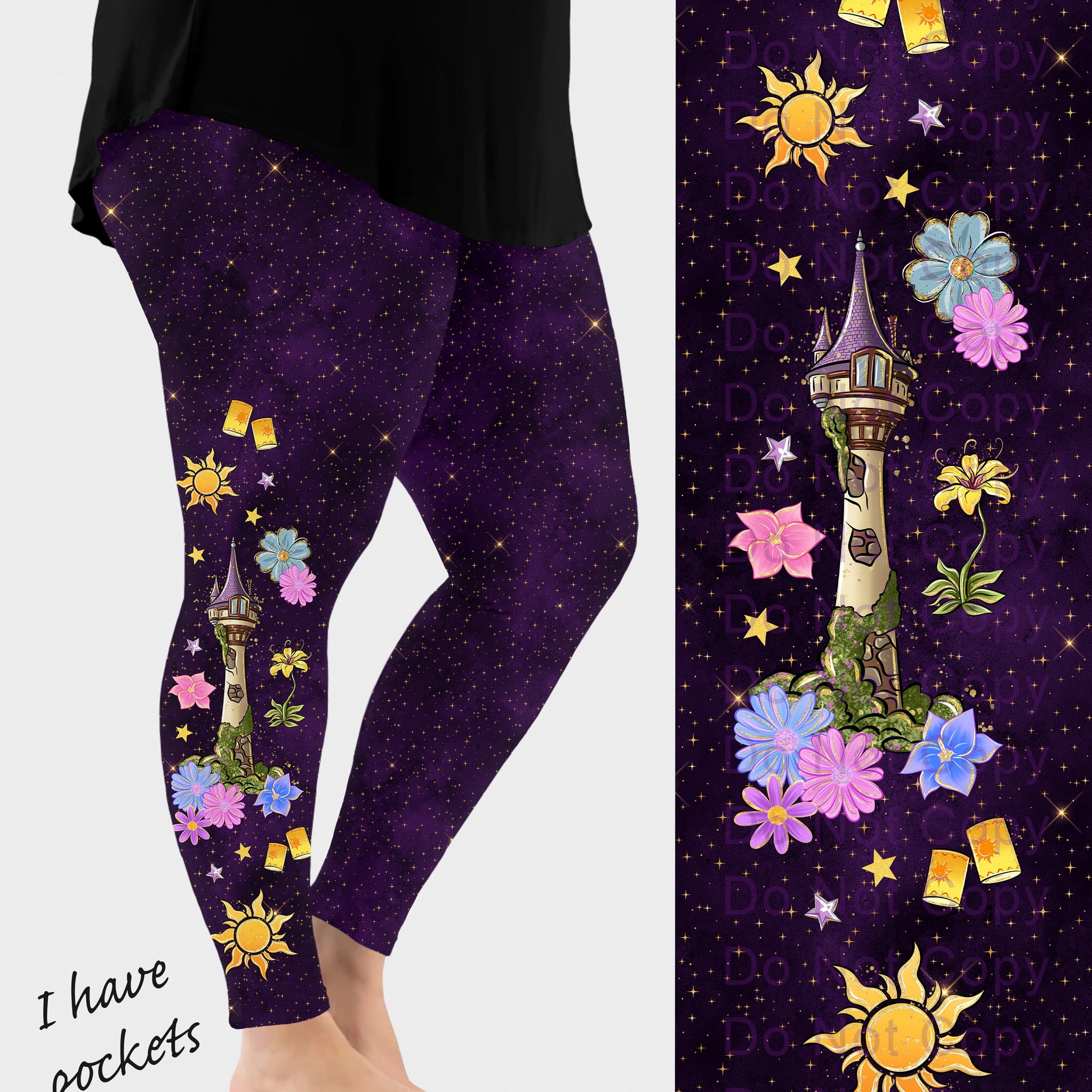 RTS - Lanterns Side Design Leggings w/ Pockets