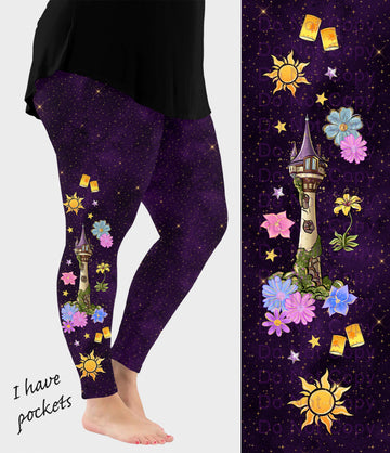 RTS - Lanterns Side Design Leggings w/ Pockets