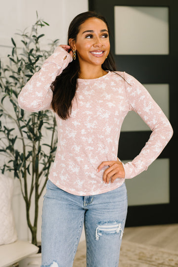 Literally Obsessed with Me Long Sleeve Top in Mauve