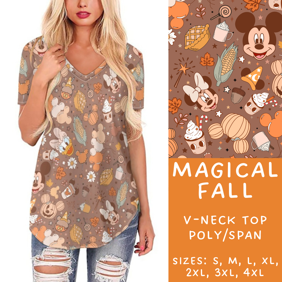 Batch #212 - Magical Fall Sets - Closes 10/8 - ETA mid Nov - Magical Fall V-Neck Tee