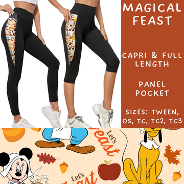 Batch #212 - Magical Fall Sets - Closes 10/8 - ETA mid Nov - Magical Feast Panel Pocket Full and Capri Length Leggings