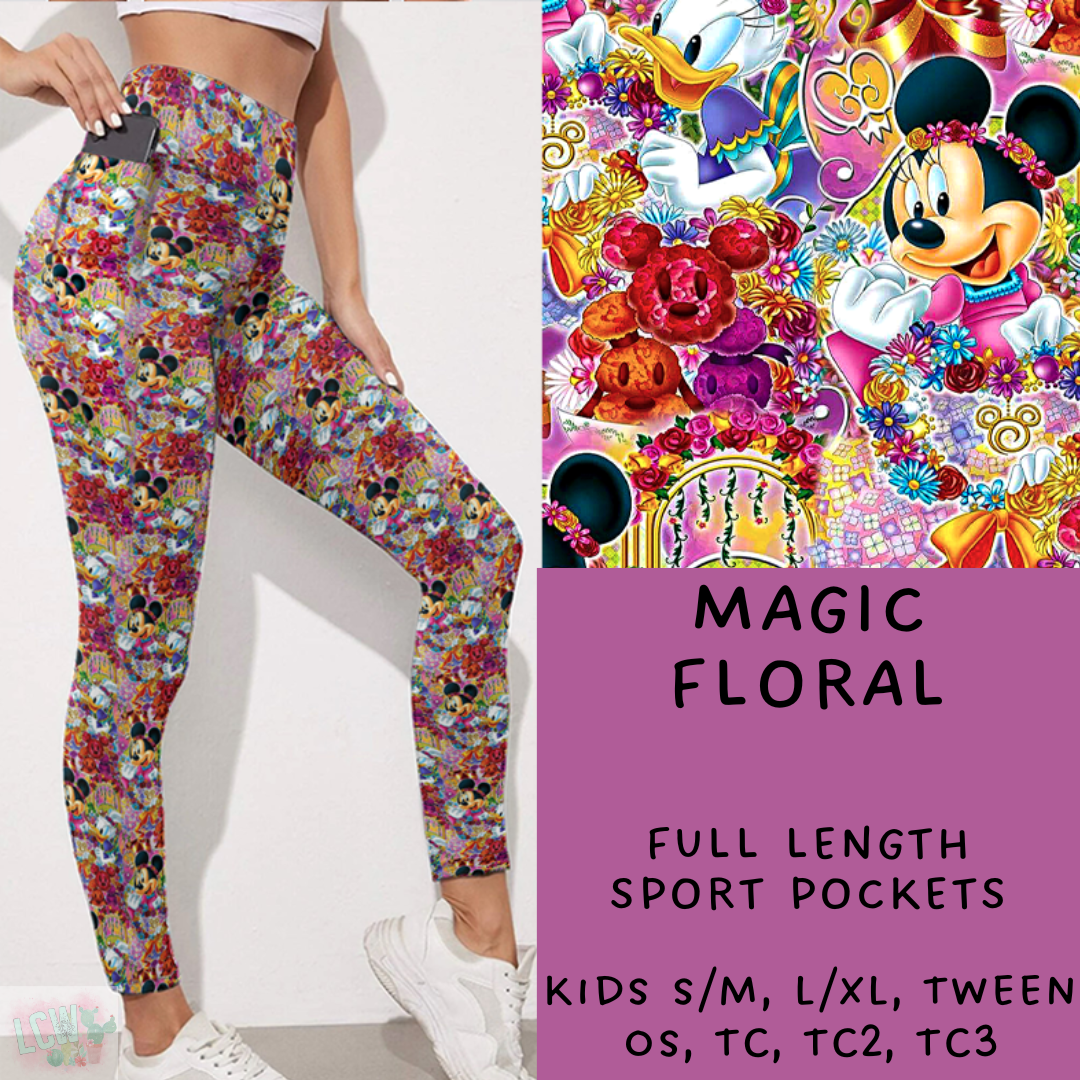 Ready To Ship - Magic Floral Leggings