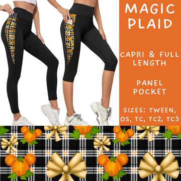 Batch #212 - Magical Fall Sets - Closes 10/8 - ETA mid Nov - Magic Plaid Panel Pocket Full and Capri Length Leggings