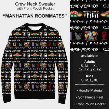 B185 - Preorder Manhattan Roommates Sweater w/ Front Pocket (Closes 10/01. ETA early Dec.)