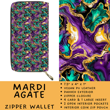 Batch #460 - Zip It Collection - Closes 12/5 - ETA late Jan - Mardi Agate Zipper Wallet