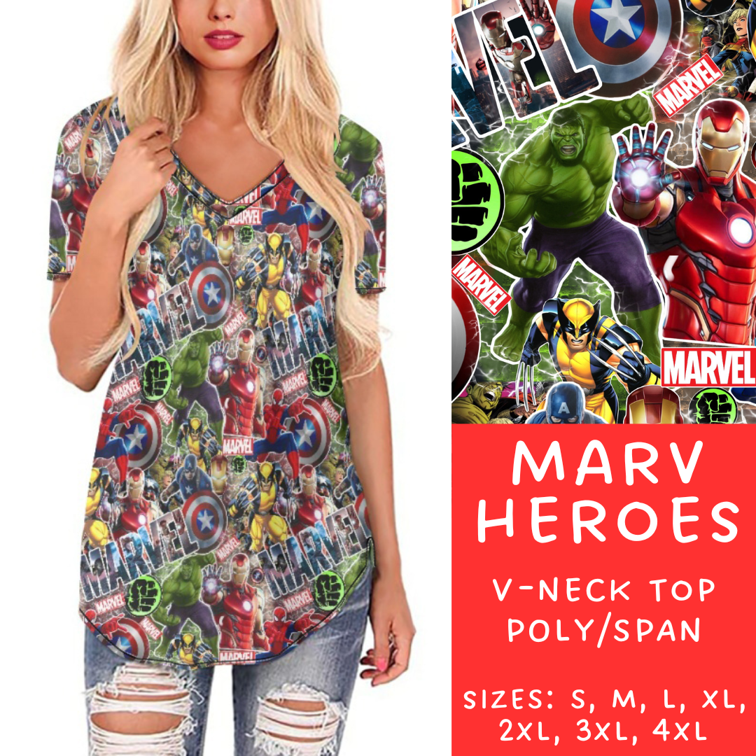 Batch #215 - Cool Characters 5 - Closes 10/11 - ETA late Nov - Marv Heroes V-Neck Tee