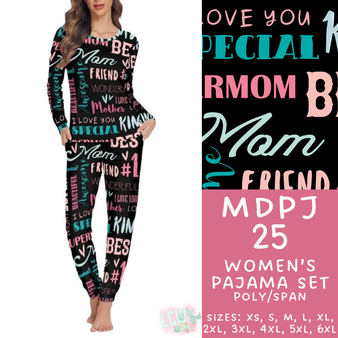 Batch #306 - Mother's Day Lounge - Closes 3/19 - ETA late April - MDPJ25 Women's Pajama Set