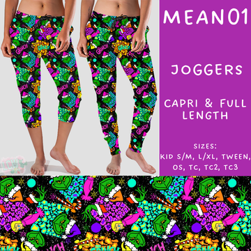 Batch #226 - Mr Mean - Closes 10/29 - ETA early/mid Dec - Mean01 Full and Capri Length Joggers