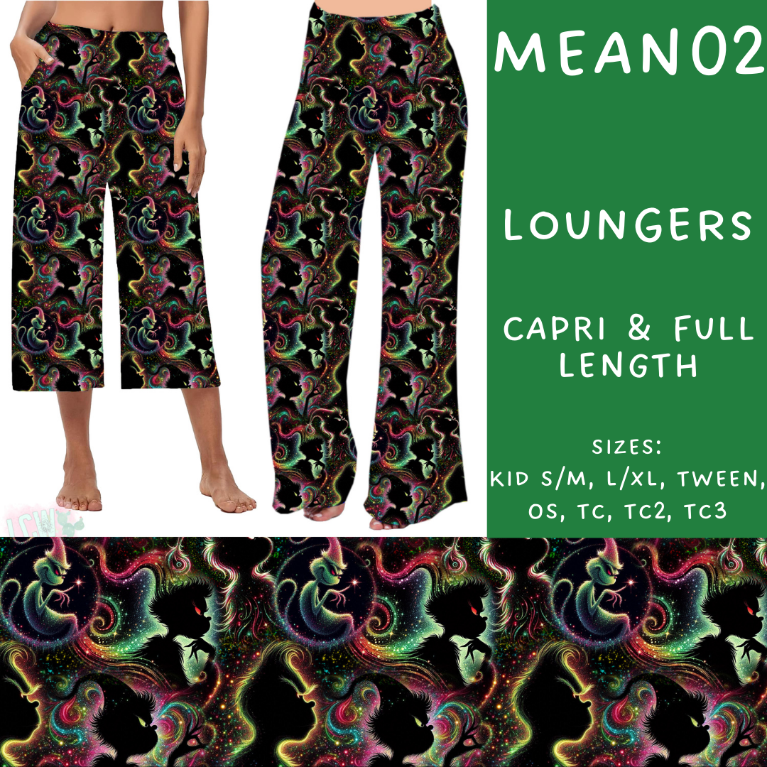 Batch #226 - Mr Mean - Closes 10/29 - ETA early/mid Dec - Mean02 Capri and Full Length Loungers