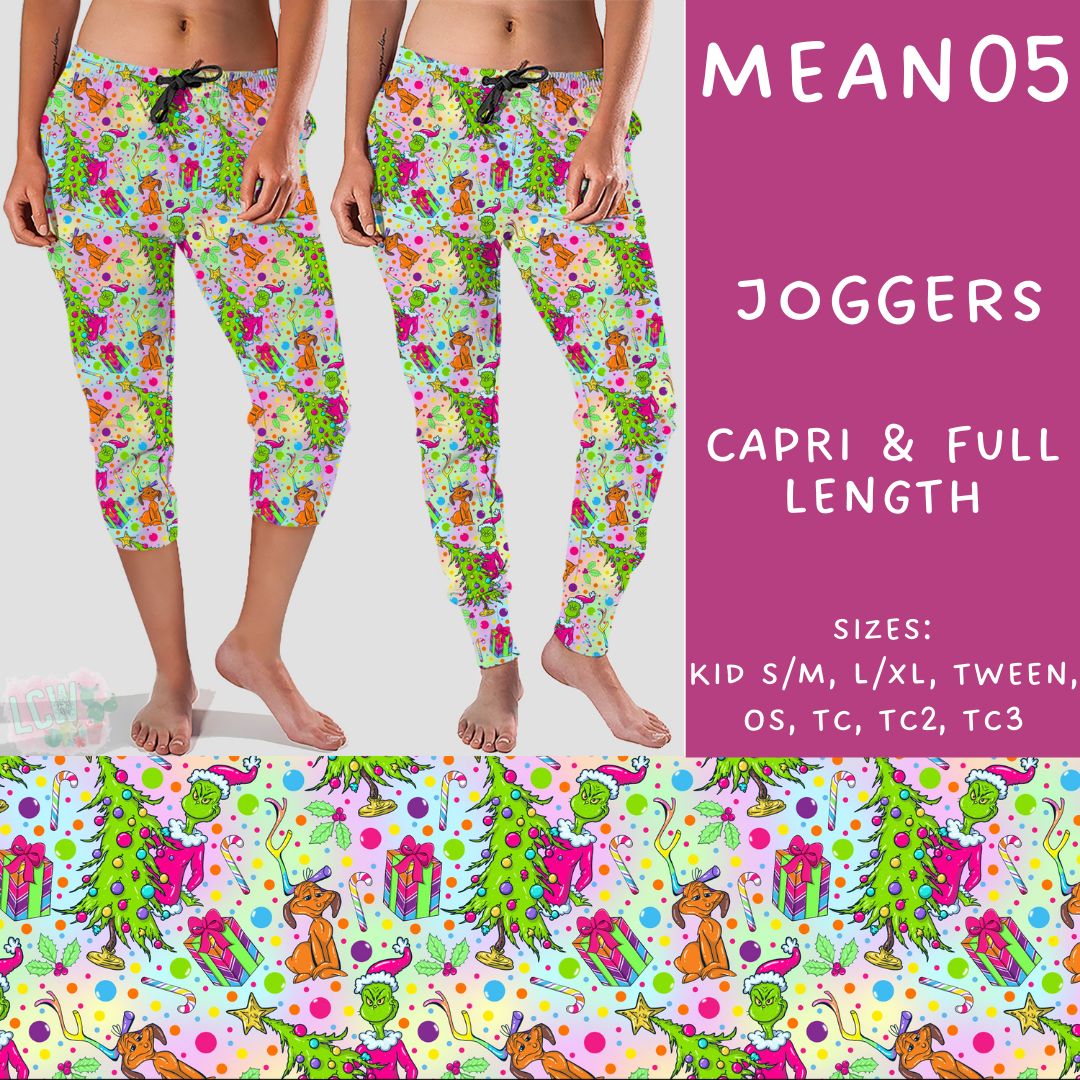 Batch #226 - Mr Mean - Closes 10/29 - ETA early/mid Dec - Mean05 Full and Capri Length Joggers