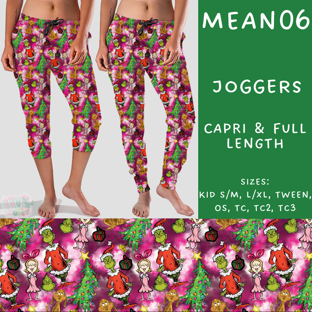 Batch #226 - Mr Mean - Closes 10/29 - ETA early/mid Dec - Mean06 Full and Capri Length Joggers