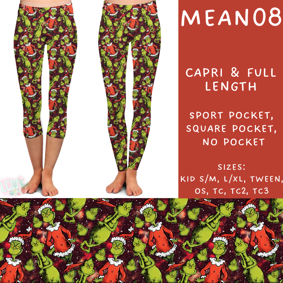 Batch #226 - Mr Mean - Closes 10/29 - ETA early/mid Dec - Mean08 Full and Capri Length Leggings