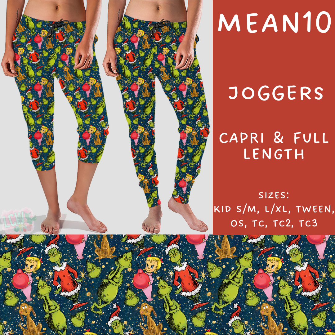 Batch #226 - Mr Mean - Closes 10/29 - ETA early/mid Dec - Mean10 Full and Capri Length Joggers