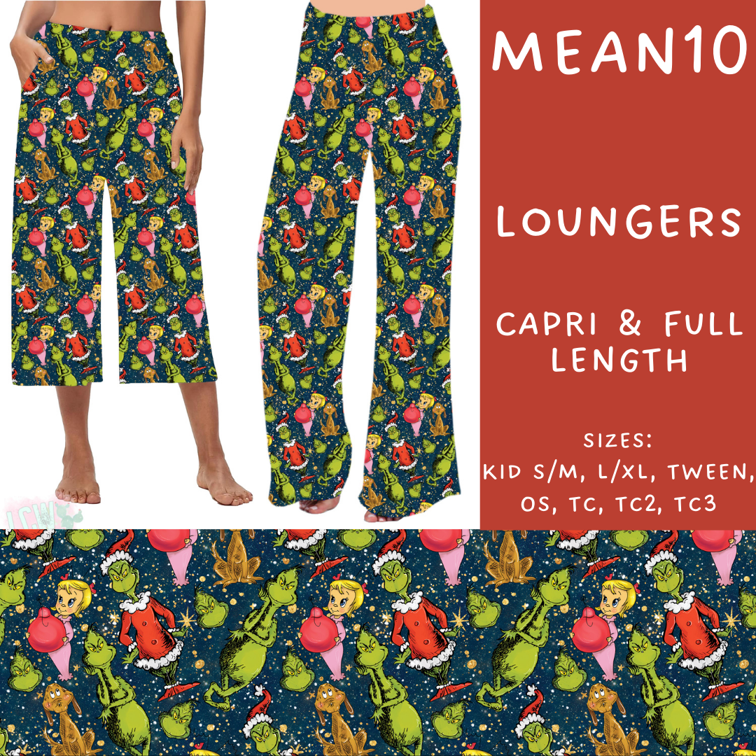 Batch #226 - Mr Mean - Closes 10/29 - ETA early/mid Dec - Mean10 Capri and Full Length Loungers