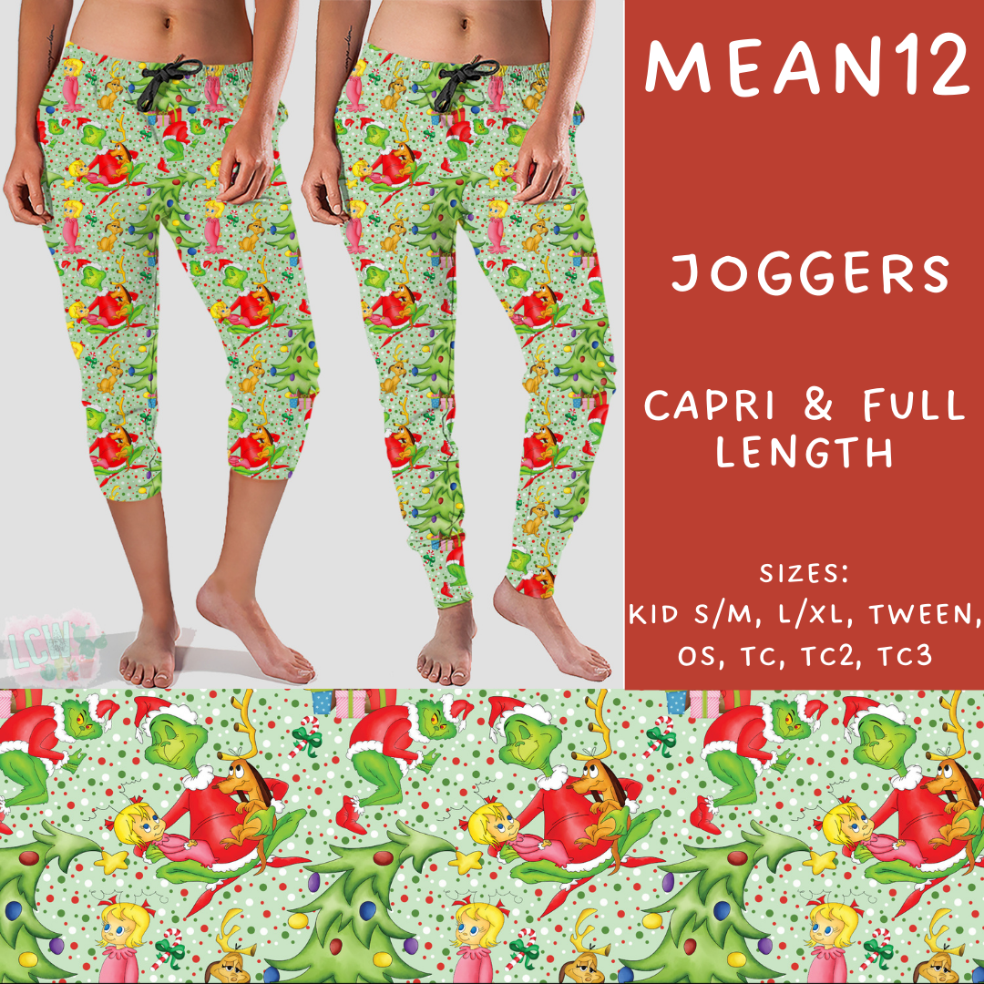 Batch #226 - Mr Mean - Closes 10/29 - ETA early/mid Dec - Mean12 Full and Capri Length Joggers