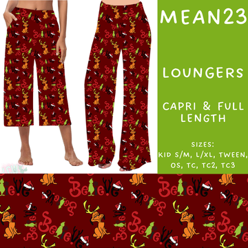 Batch #226 - Mr Mean - Closes 10/29 - ETA early/mid Dec - Mean23 Capri and Full Length Loungers