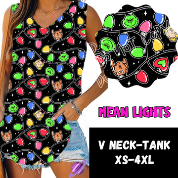 MEAN LIGHTS -PPO12 - V-NECK TANK PREORDER CLOSING 10/8