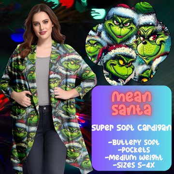 MEAN SANTA - CHRISTMAS RUN -SOFT CARDGIAN PREORDER CLOSING 9/29