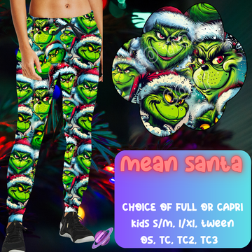 MEAN SANTA - CHRISTMAS RUN - JOGGER/CAPRI PREORDER CLOSING 9/29