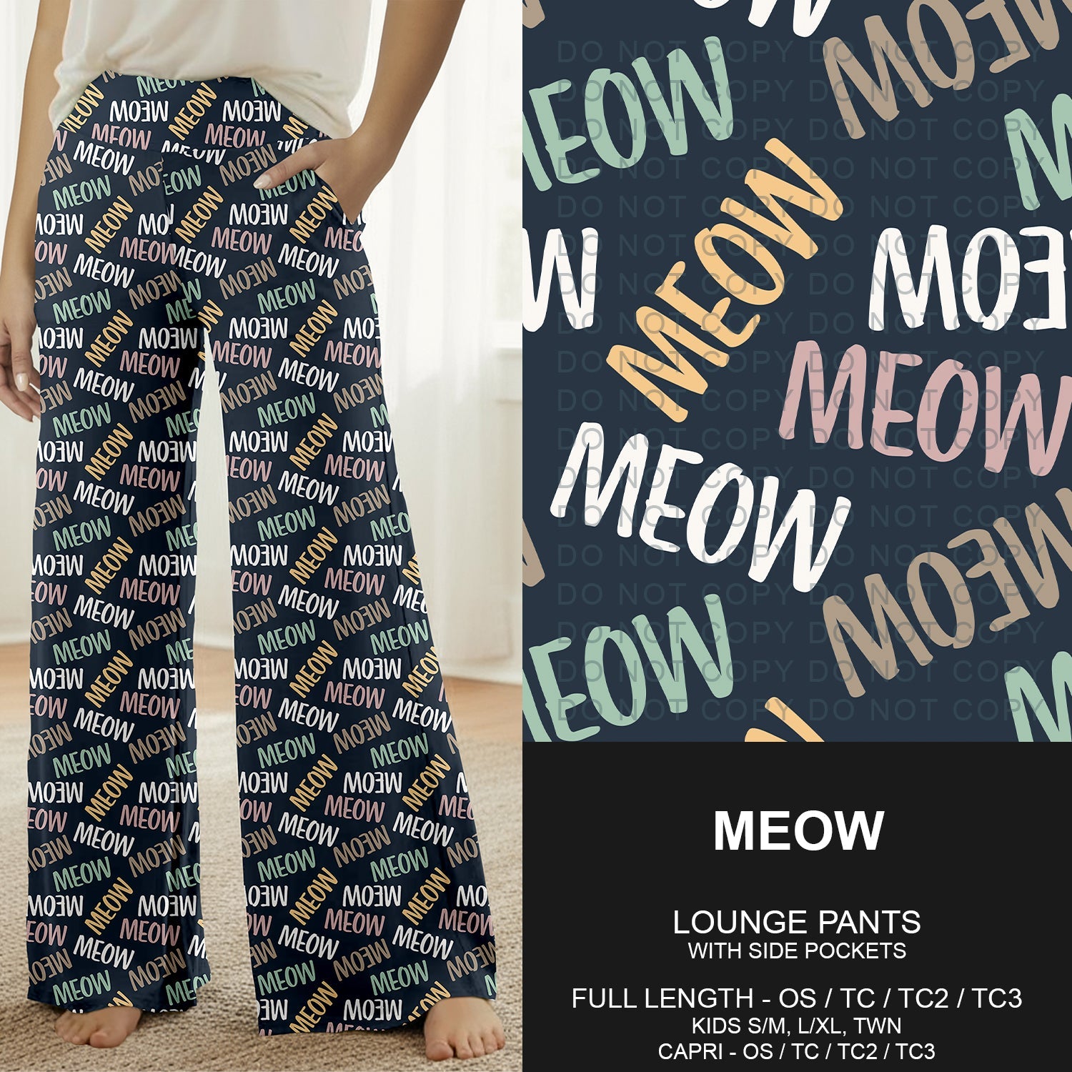 B271 - Preorder Meow Lounge Pants (Closes 1/25. ETA: early April)