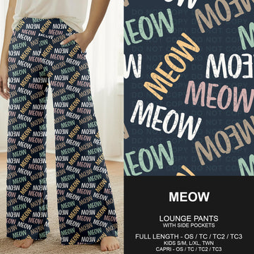 B271 - Preorder Meow Lounge Pants (Closes 1/25. ETA: early April)