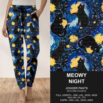B319 - Preorder Meowy Night Joggers (Closes 11/01. ETA: early Jan.)