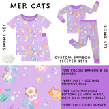 Ready to Ship - Mer Cats Bamboo Short Set - 4T & Long Sleeper Set - 4T