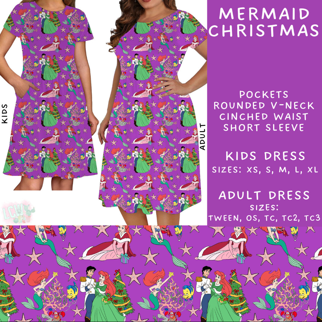 Batch #228 - Christmas Magic 2 - Closes 10/31 - ETA early/mid Dec - Mermaid Christmas Adult & Kids Dresses