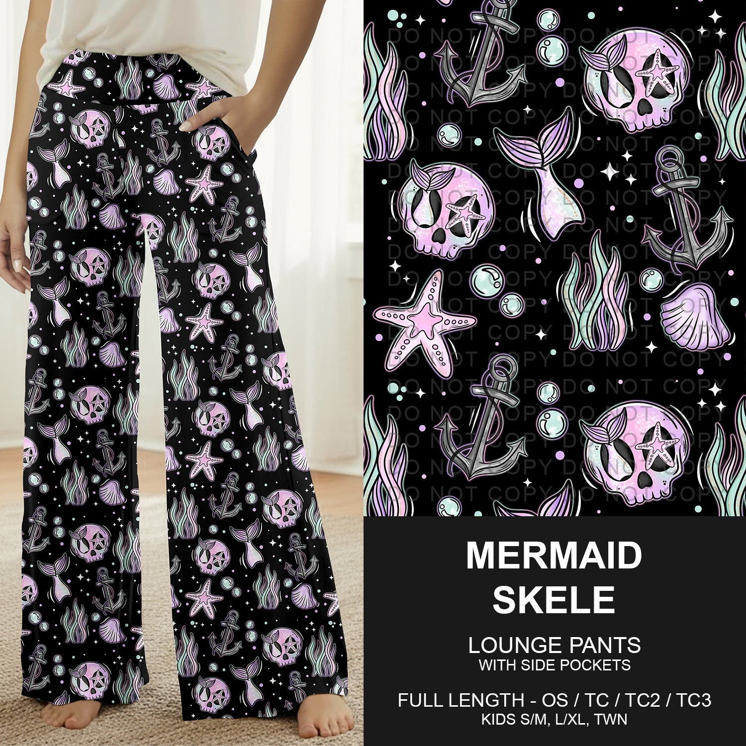 B267 - Preorder Mermaid Skele Lounge Pants (Closes 12/21. ETA late Feb.)
