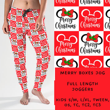 Ready To Ship - Merry Boxes Joggers