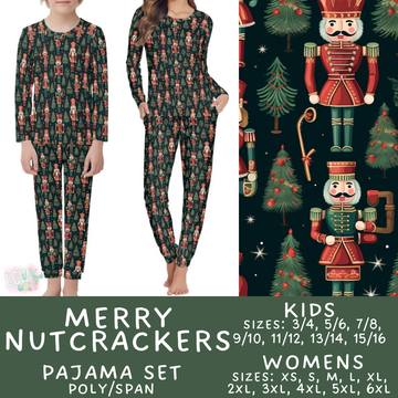 Ready To Ship - Merry Nutcrackers Women's Kid's Pajama Set