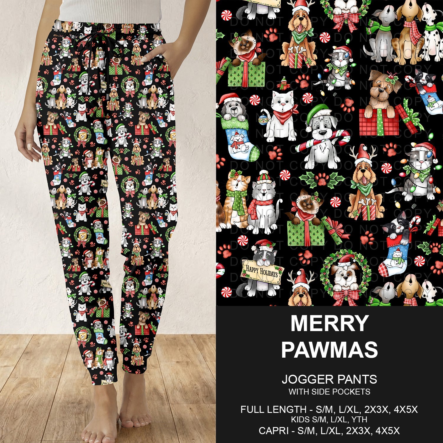 B312 - Preorder Merry Pawmas Joggers (Closes 9/13. ETA: mid Nov.)