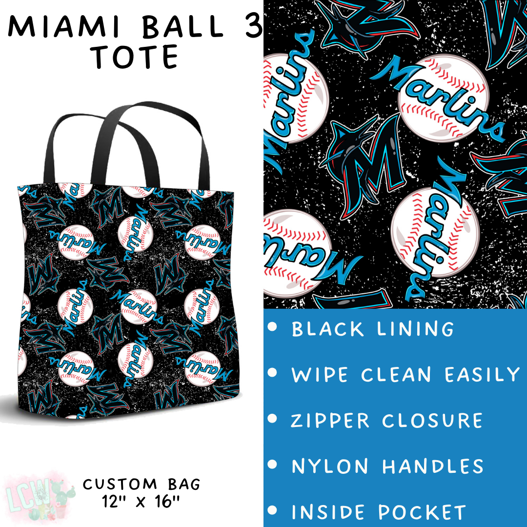 Batch #343 - Home Run Collection - Closes 5/22 - ETA mid July - Miami Ball 3 Tote
