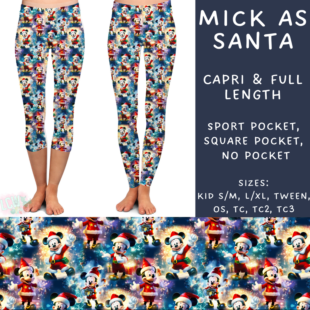 Batch #228 - Christmas Magic 2 - Closes 10/31 - ETA early/mid Dec - Mick As Santa Full and Capri Length Leggings