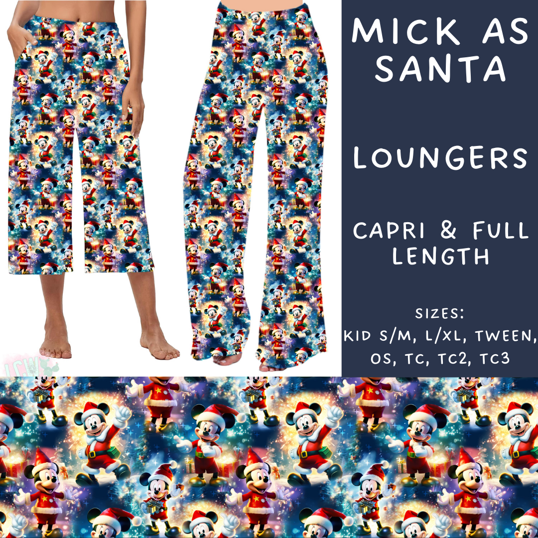 Batch #228 - Christmas Magic 2 - Closes 10/31 - ETA early/mid Dec - Mick As Santa Full Capri and Full Length Loungers