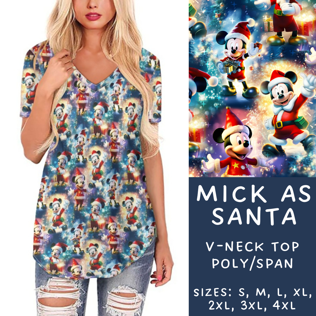 Batch #228 - Christmas Magic 2 - Closes 10/31 - ETA early/mid Dec - Mick As Santa V-Neck Tee