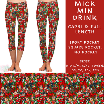 Batch #228 - Christmas Magic 2 - Closes 10/31 - ETA early/mid Dec - Mick Min Drink Full and Capri Length Leggings