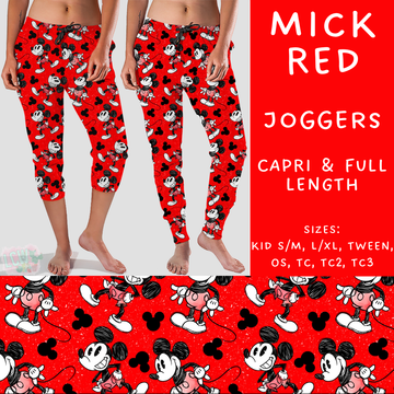 Batch #273 - Magical Faves 10 - Closes 1/20 - ETA late March - Mick Red Full and Capri Length Joggers