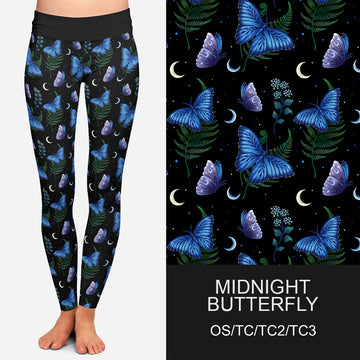 RTS - Midnight Butterfly Leggings