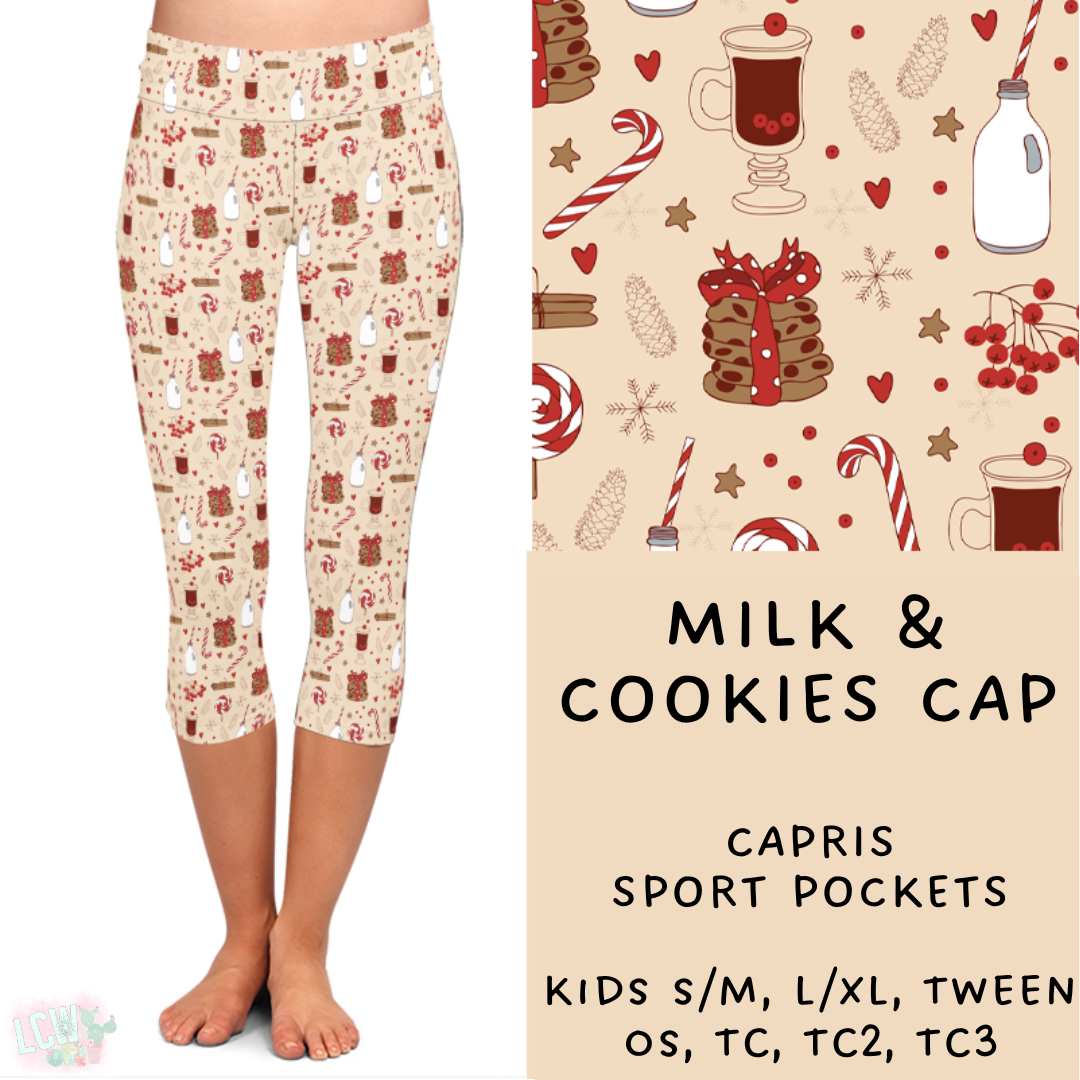 Batch #222 - Comfy Christmas - Closes 10/23 - ETA early Dec- Milk & Cookies Full and Capri Length Leggings