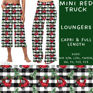 Batch #231 - Tis The Season - Closes 10/31 - ETA early/mid Dec - Mini Red Truck Capri and Full Length Loungers