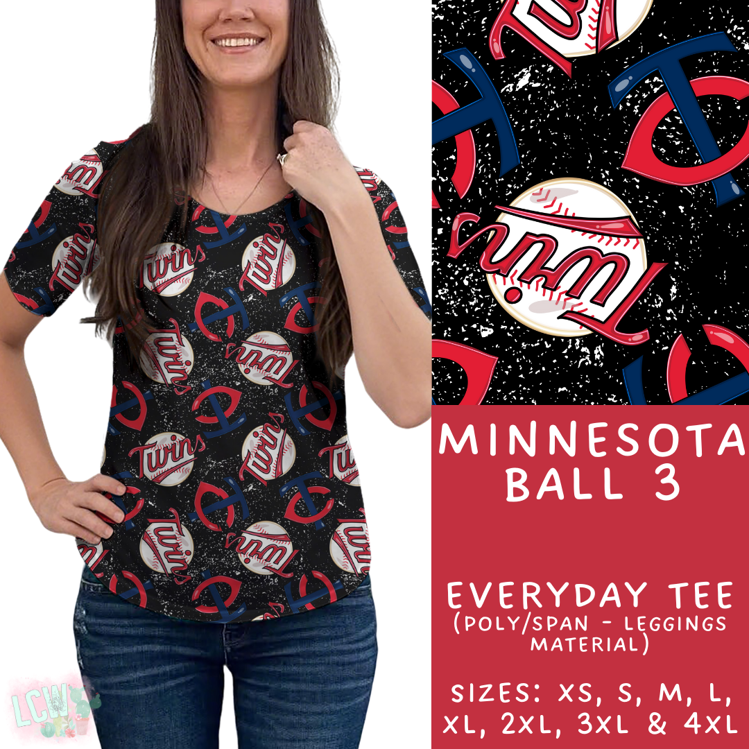 Batch #343 - Home Run Collection - Closes 5/22 - ETA mid July - Minnesota Ball 3 Everyday Tee