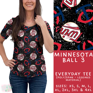 Batch #343 - Home Run Collection - Closes 5/22 - ETA mid July - Minnesota Ball 3 Everyday Tee