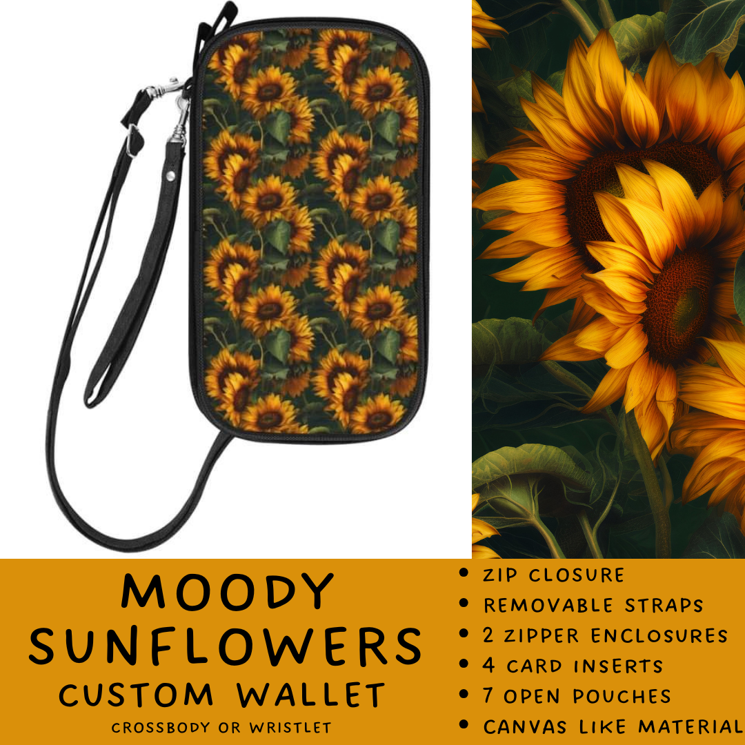 Batch #245 - The Crossbody Wallet - Closes 11/29 - ETA mid Jan - Moody Sunflowers Crossbody Wallet