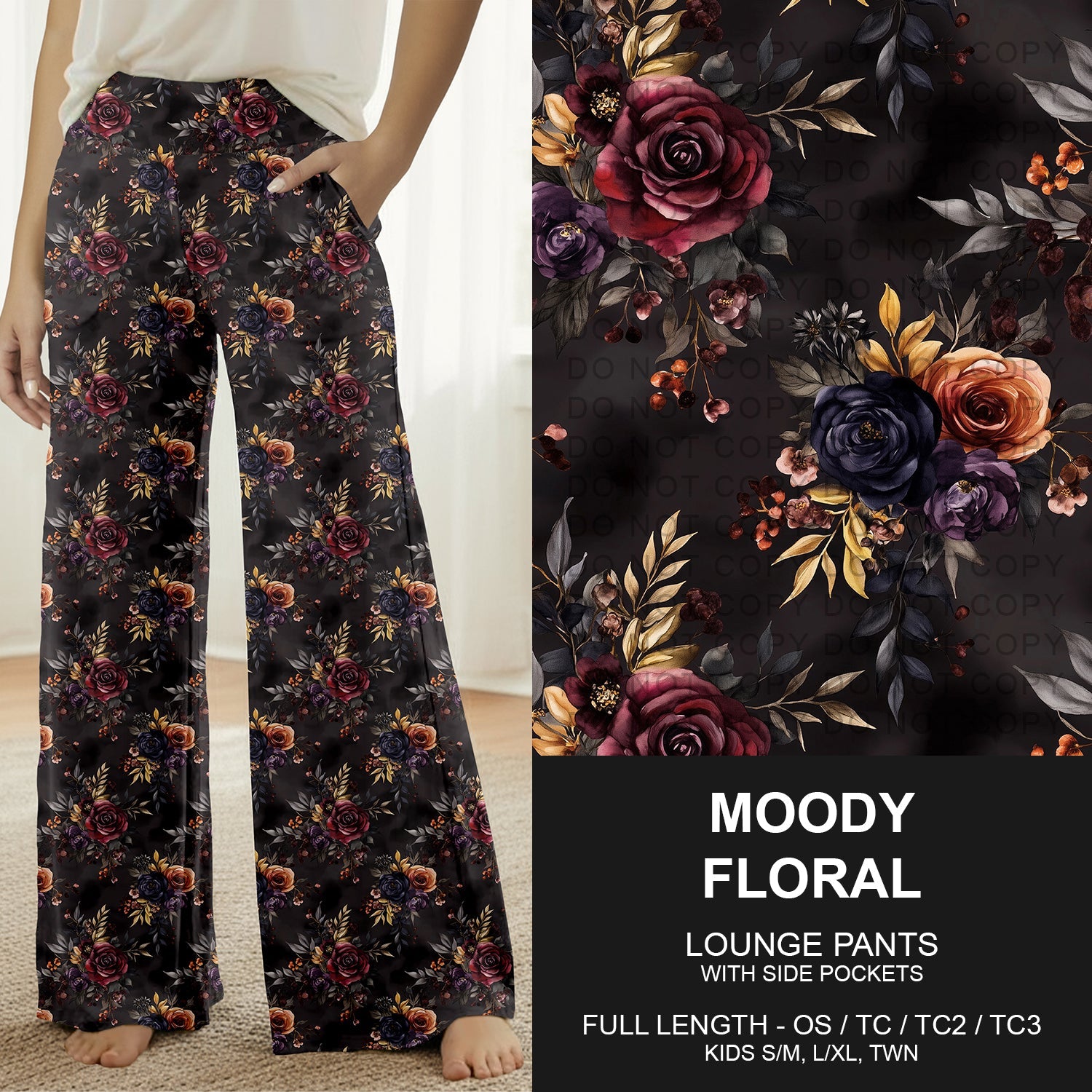 B262 - Preorder Moody Floral Lounge Pants (Closes 11/23. ETA late Jan.)