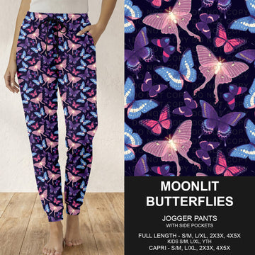 B309 - Preorder Moonlit Butterflies Joggers (Closes 8/23. ETA: late Oct.)