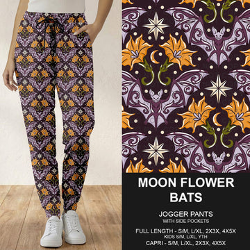 B307 - Preorder Moon Flower Bats Joggers (Closes 8/02. ETA: early Oct.)