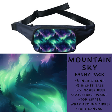 Batch #276 - Fanny Packs & Drawstring Backpacks - Closes 1/24 - ETA late March - Mountain Sky Fanny Pack