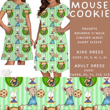 Batch #456 - Storybook Collection 4 - Closes 11/28 - ETA late Jan - Mouse Cookie Womens & Girls Dress