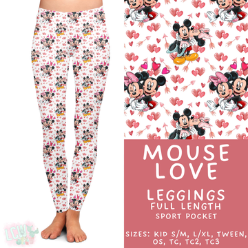 Batch #457 - Magical Character Love Collection - Closes 12/1 - ETA mid Jan - Mouse Love Full Length Leggings